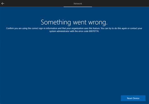 So I reset it, then it goes through the usual process until it reaches when you first need to sign in using an Office 365 account, the screen flashes a few times follows by it showing <strong>error 80180005</strong>, which I've come to understand is a. . Intune hybrid domain join error 80180005